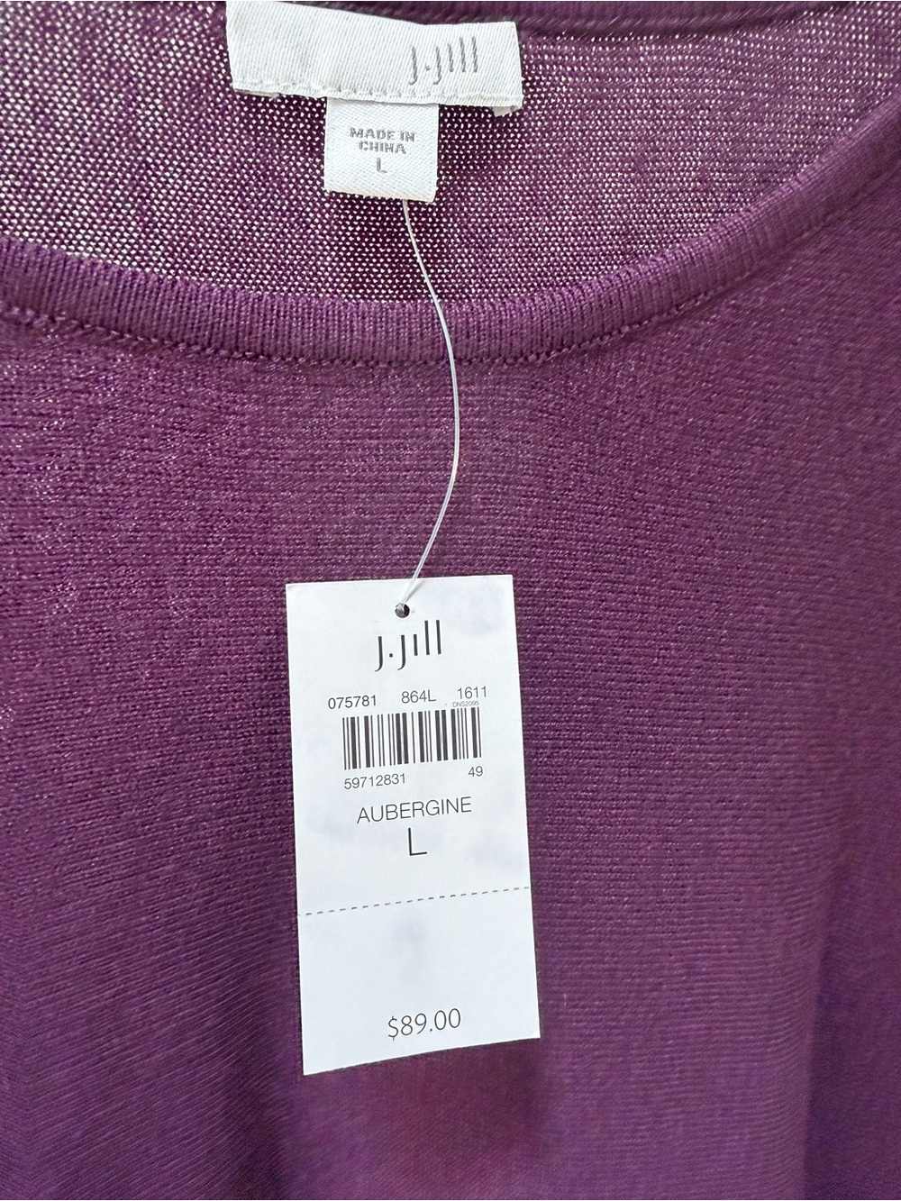 J. Jill Knit Tunic - Plum - Picture 2 of 3